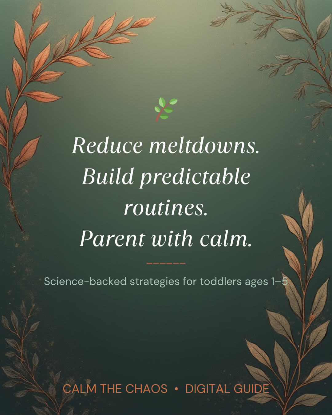 Calm the Chaos | Toddler Routine Guide + Meltdown Survival eBook PDF